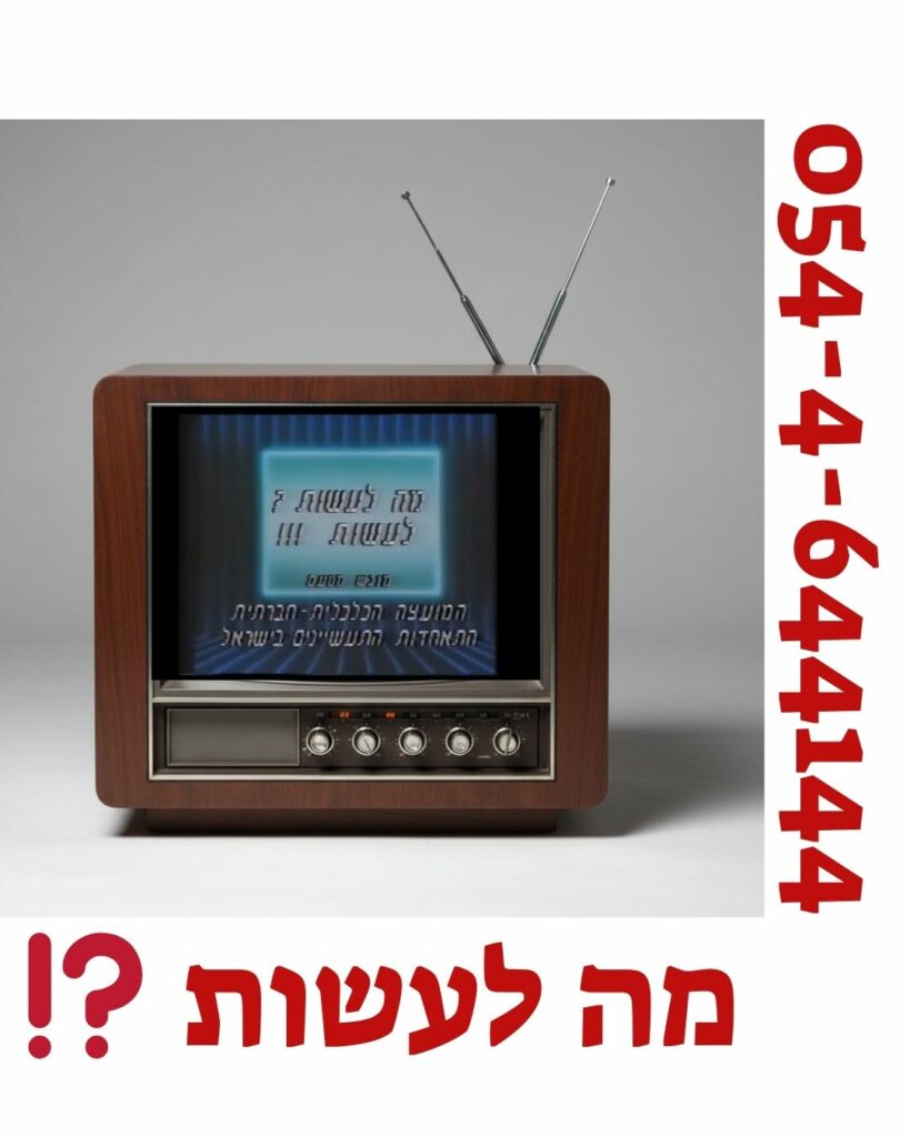 תמונה מתוך תשדיר השירות בטלויזיה של התאחדות התעשיינים בתחילת שנות ה 70':- מה לעשות? לעשות!